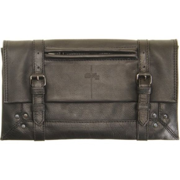 Jerome Dreyfuss Handbags - Jerome Dreyfuss Leon Black Calfskin Leather Clutch